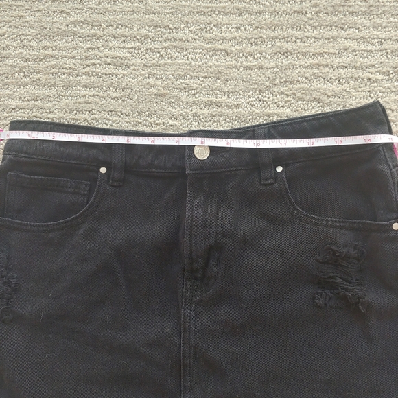 NEW Pacsun Denim Distressed Skirt Size 27 - Picture 5 of 6